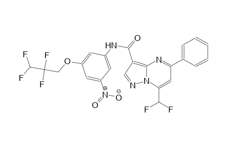 7-(difluoromethyl)-N-[3-nitro-5-(2,2,3,3-tetrafluoropropoxy)phenyl]-5-phenylpyrazolo[1,5-a]pyrimidine-3-carboxamide