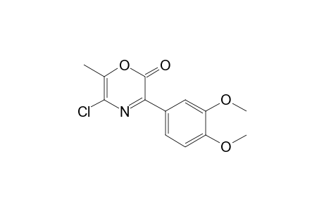 5-chloranyl-3-(3,4-dimethoxyphenyl)-6-methyl-1,4-oxazin-2-one