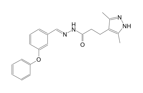 1H-pyrazole-4-propanoic acid, 3,5-dimethyl-, 2-[(E)-(3-phenoxyphenyl)methylidene]hydrazide