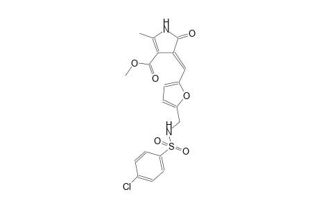 1H-pyrrole-3-carboxylic acid, 4-[[5-[[[(4-chlorophenyl)sulfonyl]amino]methyl]-2-furanyl]methylene]-4,5-dihydro-2-methyl-5-oxo-, methyl ester, (4E)-