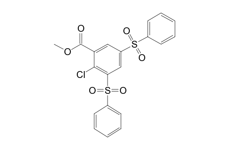 Benzoic acid, 2-chloro-3,5-bis(phenylsulfonyl)-, methyl ester