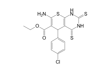 Ethyl-7-amino-5-(4-chlorophenyl)-2,4-dithioxo-2,3,4,5-tetrahydro-1H-thiopyrano[2,3-d]pyrimidine-6-carboxylate