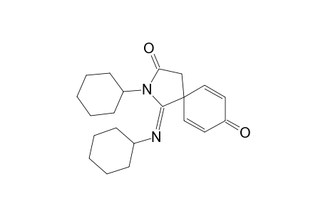 2-Azaspiro[4.5]deca-6,9-diene-3,8-dione, 2-cyclohexyl-1-(cyclohexylimino)-