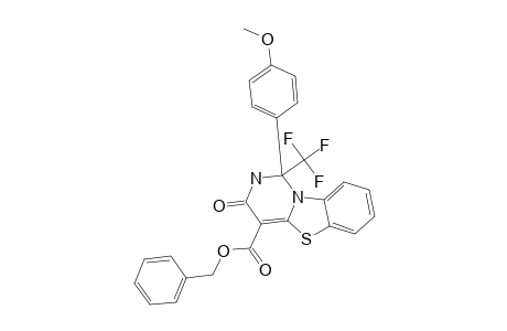 1-(4-METHOXYPHENYL)-4-BENZYLOXYCARBONYL-1-TRIFLUOROMETHYL-2,3-DIHYDRO-1-H-PYRIMIDO-[6.1-B]-[1.3]-BENZOTHIAZOL-3-ONE