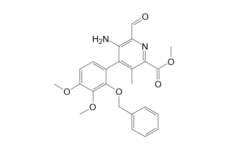 2-Pyridinecarboxylic acid, 5-amino-4-[3,4-dimethoxy-2-(phenylmethoxy)phenyl]-6-formyl-3-methyl-, methyl ester