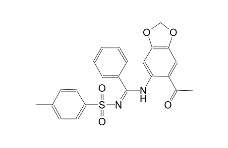 N-[(E)-[(6-acetyl-1,3-benzodioxol-5-yl)amino](phenyl)methylidene]-4-methylbenzenesulfonamide