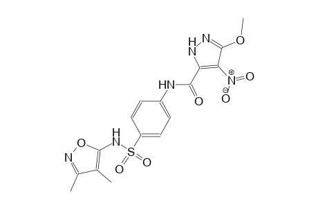N-(4-{[(3,4-dimethyl-5-isoxazolyl)amino]sulfonyl}phenyl)-3-methoxy-4-nitro-1H-pyrazole-5-carboxamide