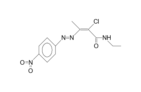 2-Chloro-3-(4-nitro-phenylazo)-2-butenoic acid, N-ethyl amide