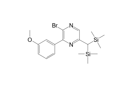 5-(Bis(trimethylsilyl)methyl)-2-bromo-3-(3-methoxyphenyl)pyrazine