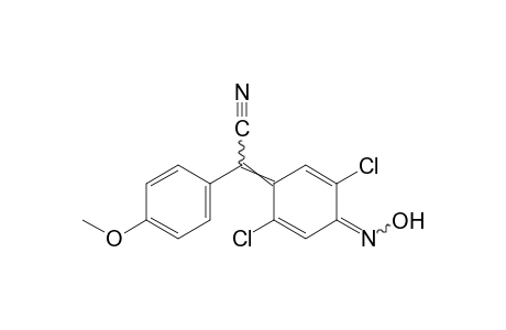 2,5-dichloro-α-(p-methoxyphenyl)-4-oxo-2,5-cyclohexadiene-delta square 1,α-acetonitrile, oxime