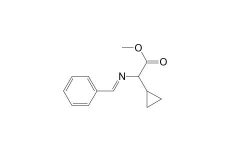 Cyclopropaneacetic acid, .alpha.-[(phenylmethylene)amino]-, methyl ester