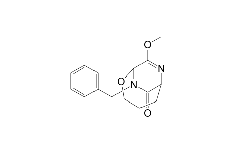 2-Oxa-7,9-diazabicyclo[4.2.2]dec-7-en-10-one, 8-methoxy-9-(phenylmethyl)-, (.+-.)-