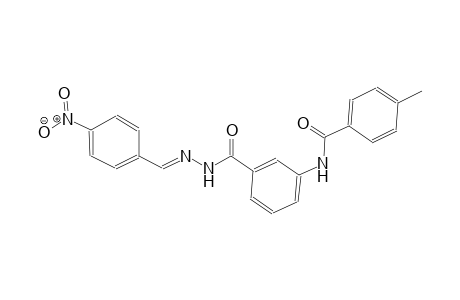 benzoic acid, 3-[(4-methylbenzoyl)amino]-, 2-[(E)-(4-nitrophenyl)methylidene]hydrazide
