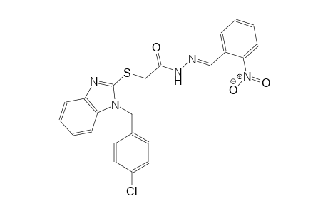 acetic acid, [[1-[(4-chlorophenyl)methyl]-1H-benzimidazol-2-yl]thio]-, 2-[(E)-(2-nitrophenyl)methylidene]hydrazide