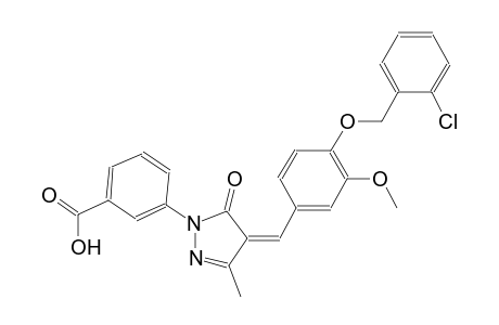 3-((4Z)-4-{4-[(2-chlorobenzyl)oxy]-3-methoxybenzylidene}-3-methyl-5-oxo-4,5-dihydro-1H-pyrazol-1-yl)benzoic acid