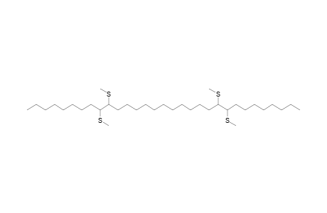 9,10,22,23-tetrakis(methylsulfanyl)hentriacontane