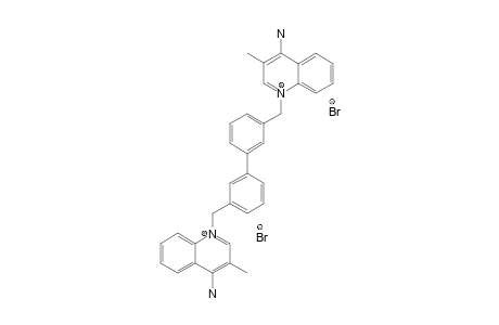 [1-[3-[3-[(4-amino-3-methyl-quinolin-1-ium-1-yl)methyl]phenyl]benzyl]-3-methyl-quinolin-1-ium-4-yl]amine dibromide