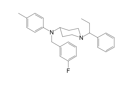 N-3-Fluorobenzyl-N-4-methylphenyl-1-(1-phenylpropyl)piperidin-4-amine