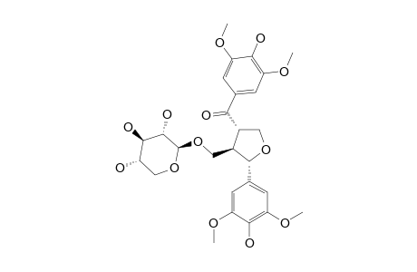 (8-R*,7'-S*,8'-R*)-5,5'-DIMETHOXY-7-OXOLARICIRESINOL_9'-O-BETA-D-XYLOPYRANOSIDE