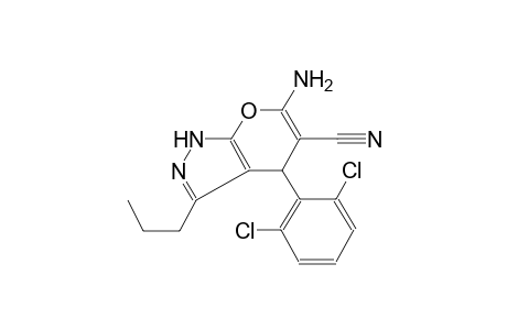 pyrano[2,3-c]pyrazole-5-carbonitrile, 6-amino-4-(2,6-dichlorophenyl)-1,4-dihydro-3-propyl-