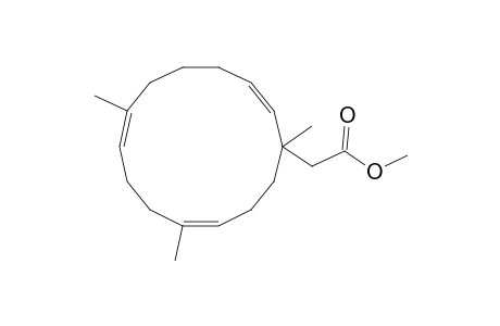 (4e,8e,13e)-methyl 1,5,9-trimethylcyclotetradecatrieneacetate