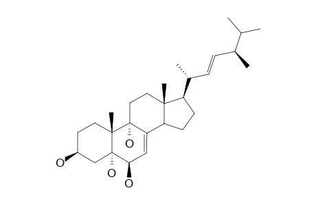 (22E,24S)-24-Methyl-5.alpha.-cholesta-7,22-diene-3.beta.,5,.6.beta.,9-tetraol