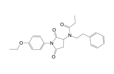 propanamide, N-[1-(4-ethoxyphenyl)-2,5-dioxo-3-pyrrolidinyl]-N-(2-phenylethyl)-