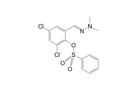 2,4-Dichloro-6-[(E)-(dimethylhydrazono)methyl]phenyl benzenesulfonate
