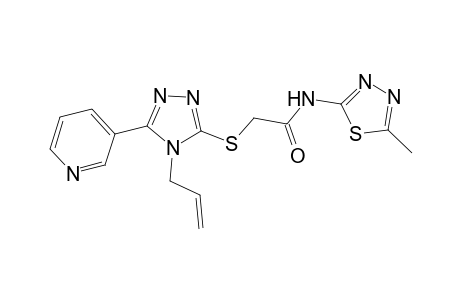 2-[[4-allyl-5-(3-pyridyl)-1,2,4-triazol-3-yl]sulfanyl]-N-(5-methyl-1,3,4-thiadiazol-2-yl)acetamide