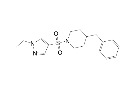 4-benzyl-1-[(1-ethyl-1H-pyrazol-4-yl)sulfonyl]piperidine