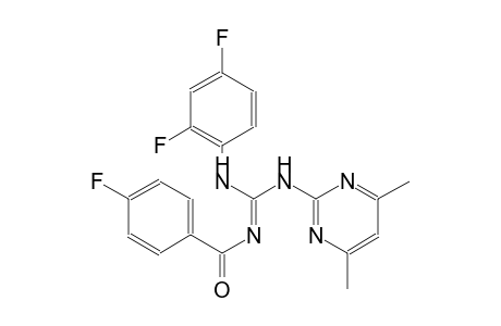 guanidine, N-(2,4-difluorophenyl)-N'-(4,6-dimethyl-2-pyrimidinyl)-N''-[(E)-(4-fluorophenyl)oxomethyl]-