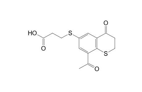 3-(8-acetyl-4-oxo-6-thiochromanylthio)propionic acid