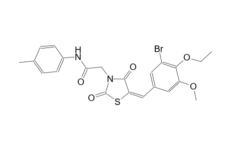 2-[(5E)-5-(3-bromo-4-ethoxy-5-methoxybenzylidene)-2,4-dioxo-1,3-thiazolidin-3-yl]-N-(4-methylphenyl)acetamide