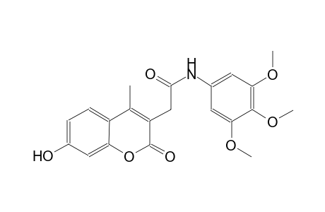 2H-1-benzopyran-3-acetamide, 7-hydroxy-4-methyl-2-oxo-N-(3,4,5-trimethoxyphenyl)-
