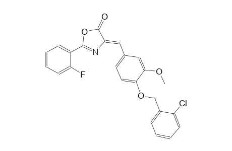 (4Z)-4-{4-[(2-chlorobenzyl)oxy]-3-methoxybenzylidene}-2-(2-fluorophenyl)-1,3-oxazol-5(4H)-one