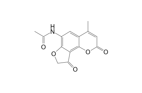 6-Acetamido-4-methyldihydrofuro[2,3-h]coumarin-9-one