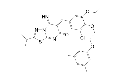 7H-[1,3,4]thiadiazolo[3,2-a]pyrimidin-7-one, 6-[[3-chloro-4-[2-(3,5-dimethylphenoxy)ethoxy]-5-ethoxyphenyl]methylene]-5,6-dihydro-5-imino-2-(1-methylethyl)-, (6Z)-