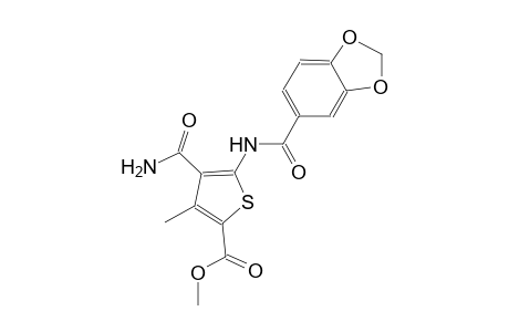 methyl 4-(aminocarbonyl)-5-[(1,3-benzodioxol-5-ylcarbonyl)amino]-3-methyl-2-thiophenecarboxylate