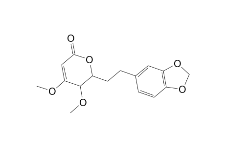 2H-Pyran-2-one, 6-[2-(1,3-benzodioxol-5-yl)ethyl]-5,6-dihydro-4,5-dimethoxy-, (5R-cis)-