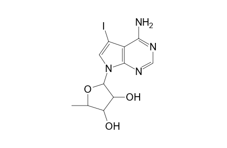 4-Amino-7-[5'-deoxy-.beta.-D-xylofuranosyl]-5-iodopyrrolo[2,3-d]pyrimidine
