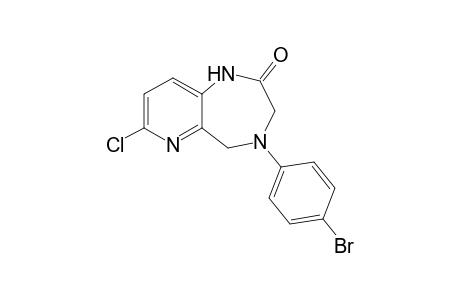 7-Chloro-4-(p-bromophenyl)-2,3,4,5-tetrahydro-3H-pyrido[3,2-e]-(1,4)-diazepin-2-one