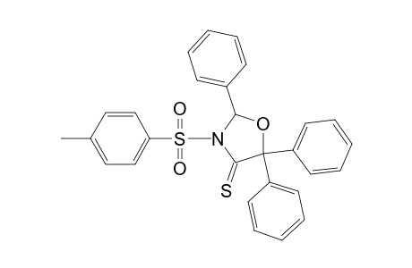 3-((4-methylphenyl)sulfonyl)-2,5,5-triphenyl-4-oxazolidinethione