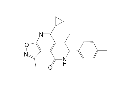 isoxazolo[5,4-b]pyridine-4-carboxamide, 6-cyclopropyl-3-methyl-N-[1-(4-methylphenyl)propyl]-