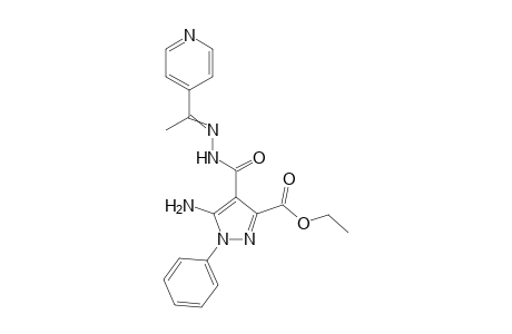 Ethyl 5-amino-1-phenyl-4-(2-(1-(pyridin-4-yl)ethylidene)hydrazinecarbonyl)-1H-pyrazole-3-carboxylate