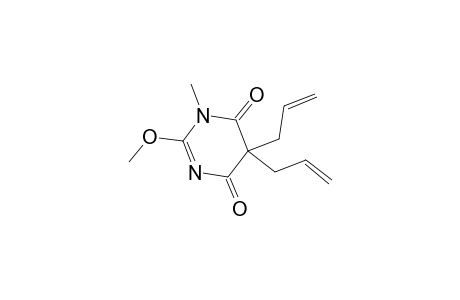 4,6(1H,5H)-Pyrimidinedione, 2-methoxy-1-methyl-5,5-di-2-propenyl-