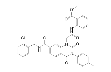 benzoic acid, 2-[[(7-[[[(2-chlorophenyl)methyl]amino]carbonyl]-3,4-dihydro-3-(4-methylphenyl)-2,4-dioxo-1(2H)-quinazolinyl)acetyl]amino]-, methyl