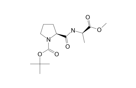 Methyl (2S)-N-[(2S)-N-(tert-butoxycarbonyl)prolyl]alaninate