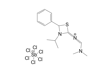 N(2)-(3-ISOPROPYL-4-PHENYL-1,3-THIAZETIDIN-2-YLIDENE)-DIMETHYL-FORMAMIDINIUM-HEXACHLOROANTIMONATE