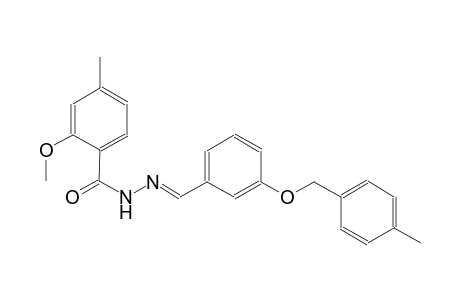 2-methoxy-4-methyl-N'-((E)-{3-[(4-methylbenzyl)oxy]phenyl}methylidene)benzohydrazide