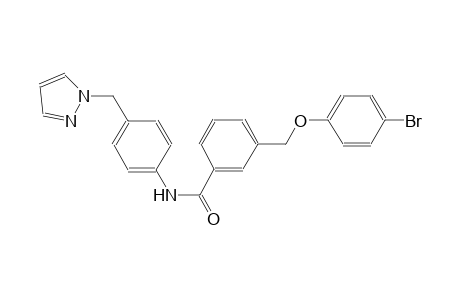 3-[(4-bromophenoxy)methyl]-N-[4-(1H-pyrazol-1-ylmethyl)phenyl]benzamide